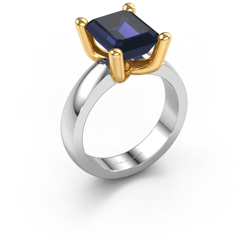 Image de Bague Clelia EME 585 or blanc Saphir 10x8 mm