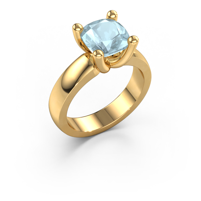 Image of Ring Clelia CUS 585 gold Aquamarine 8 mm