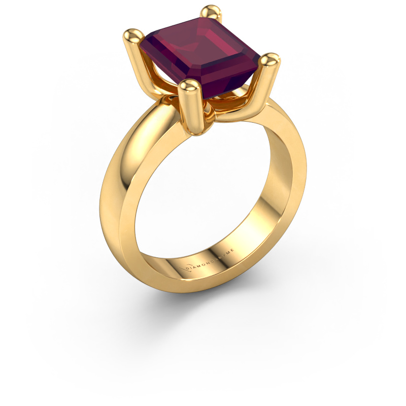 Image de Bague Clelia EME 585 or jaune Rhodolite 10x8 mm