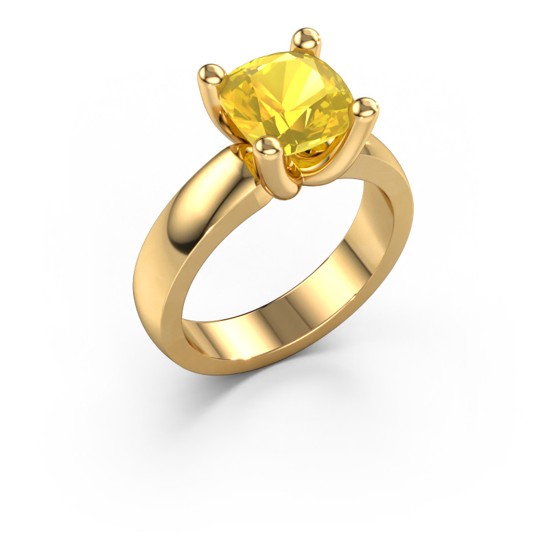Image of Ring Clelia CUS 585 gold Yellow sapphire 8 mm