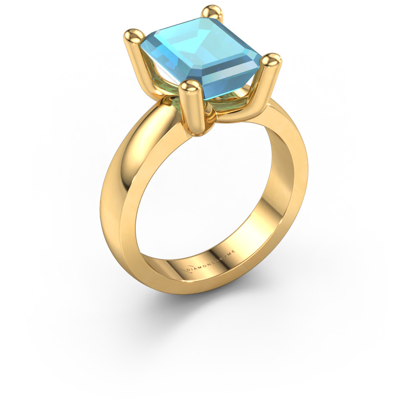 Bild von Ring Clelia EME 585 Gold Blau Topas 10x8 mm