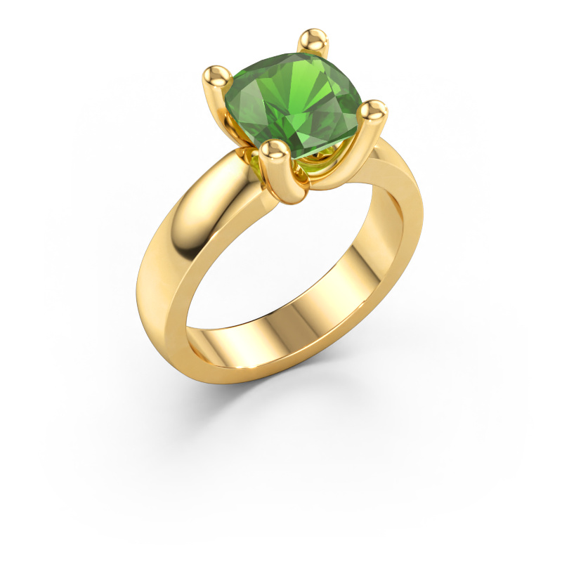 Bild von Ring Clelia CUS 585 Gold Turmalin grün 8 mm