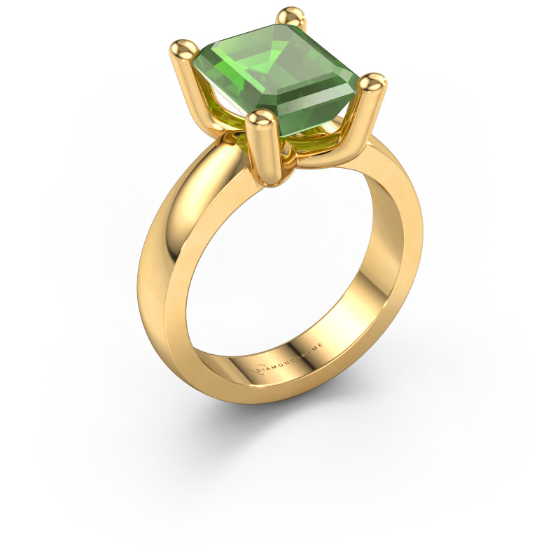 Image de Bague Clelia EME 585 or jaune Vert tourmaline 10x8 mm