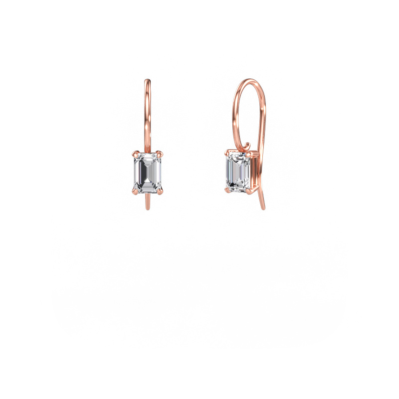 Immagine di Orecchini pendenti Cleo EME 585 oro rosa Diamante lab grown 1.40 crt