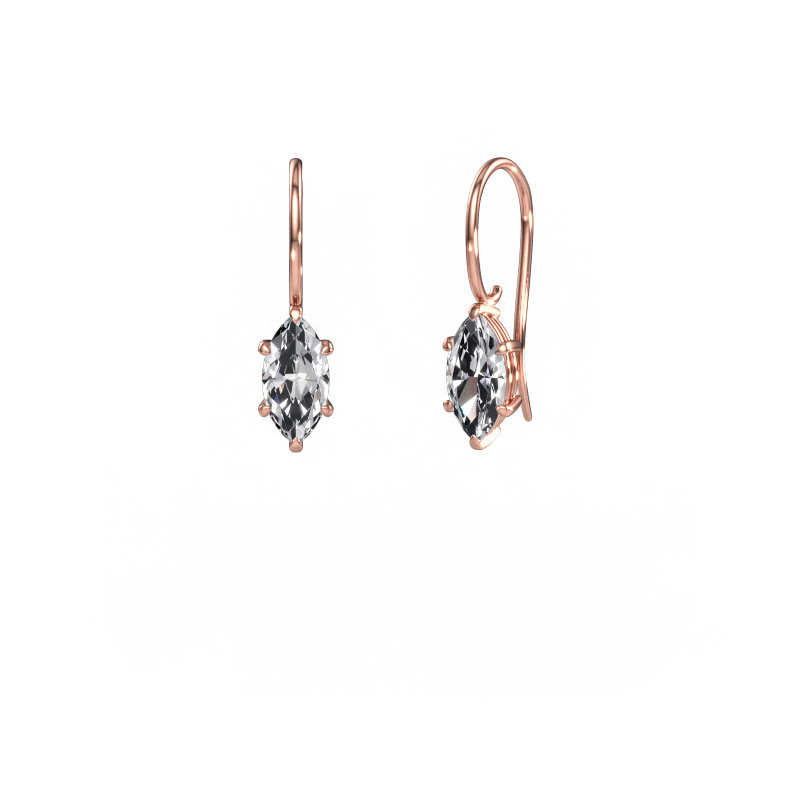 Afbeelding van Oorhangers Cleo MRQ 585 rosé goud Diamant 2.00 crt
