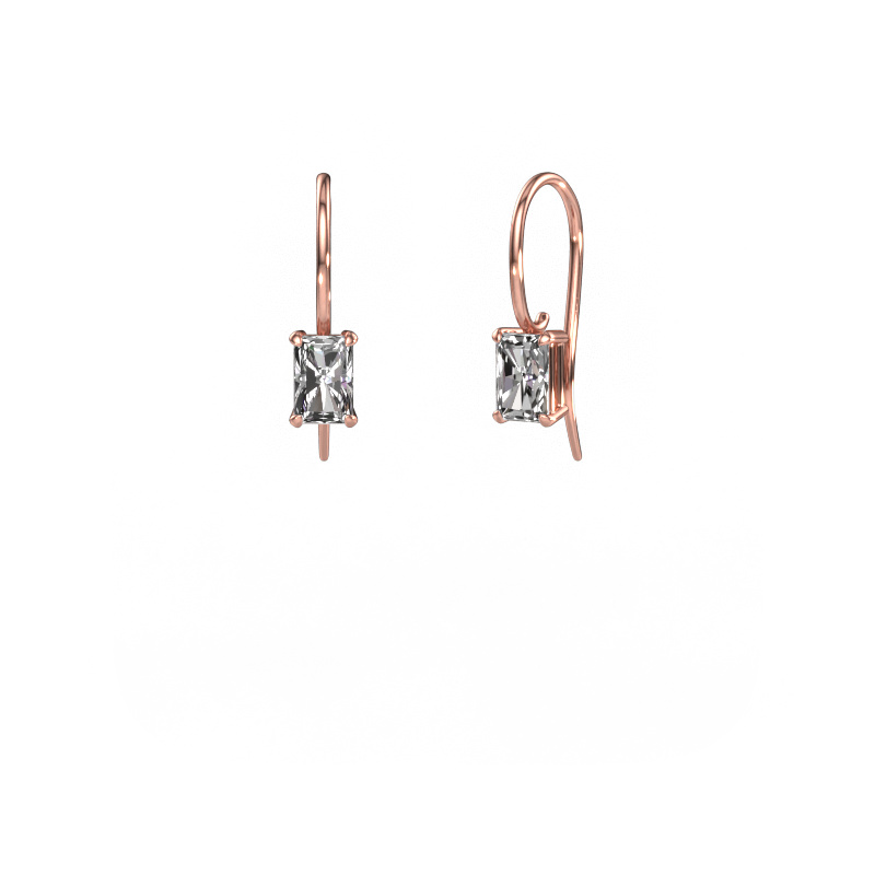 Image of Drop earrings Cleo RAD 585 rose gold Diamond 1.30 crt