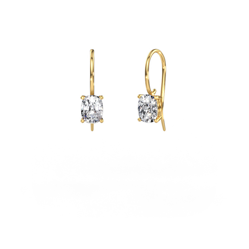 Image of Drop earrings Cleo CSH 585 gold Lab grown diamond 2.00 crt