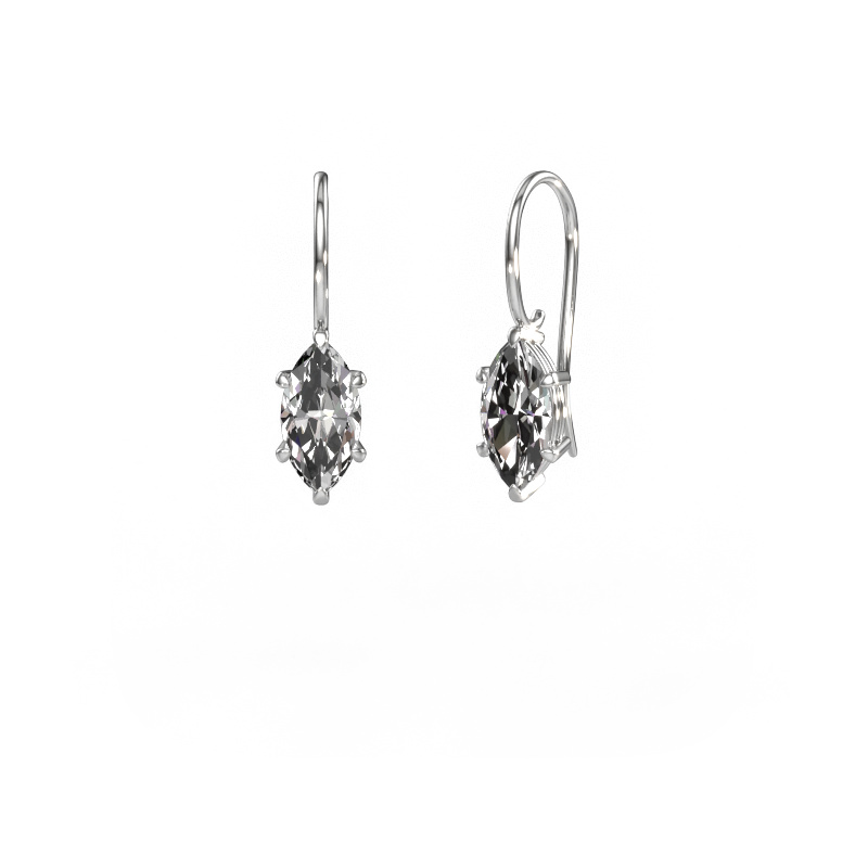 Image de Pendants d'oreilles Cleo MRQ 585 or blanc Diamant 2.50 crt