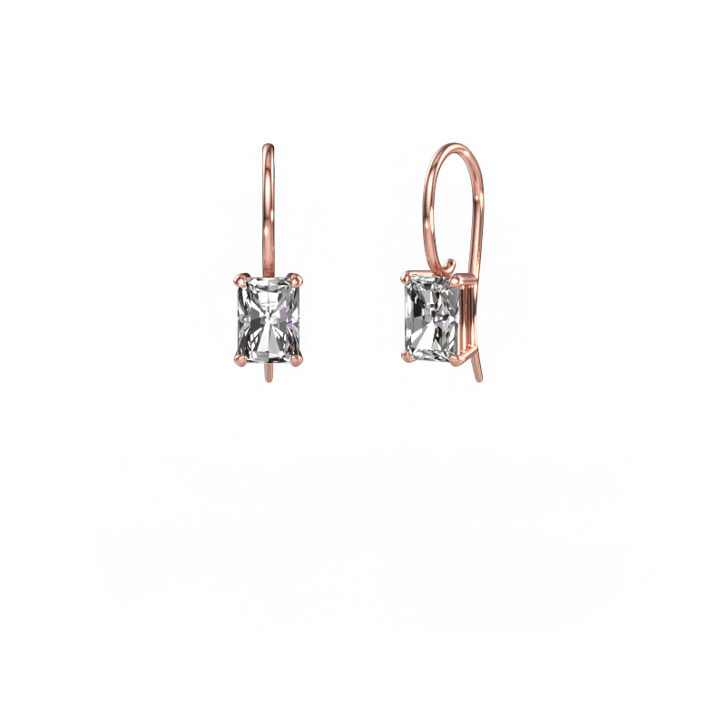 Image of Drop earrings Cleo RAD 585 rose gold Diamond 2.00 crt