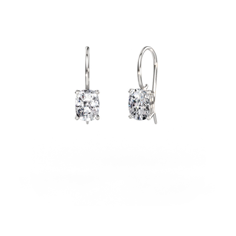 Image de Pendants d'oreilles Cleo CSH 585 or blanc Diamant synthétique 3.00 crt