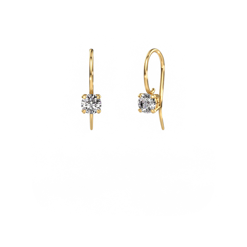 Image de Pendants d'oreilles Cleo RND 585 or jaune Diamant 0.80 crt