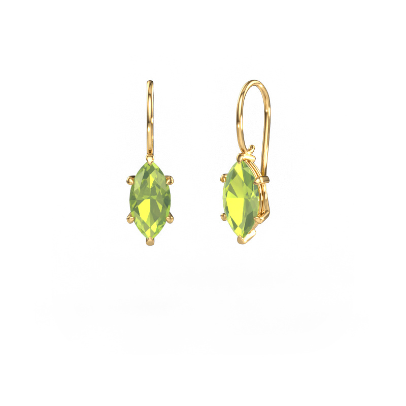 Bild von Ohrhänger Cleo MRQ 585 Gold Peridot 12x6 mm