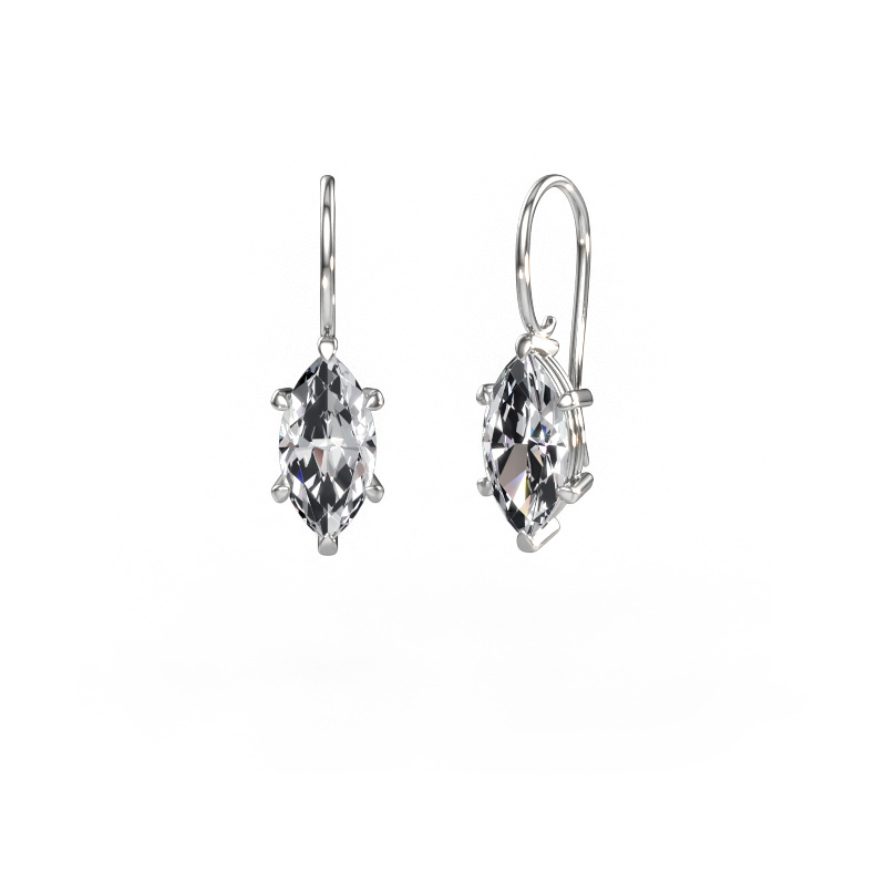 Image of Drop earrings Cleo MRQ 585 white gold Diamond 4.00 crt