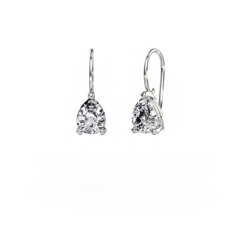 Image of Drop earrings Cleo PER 585 white gold Diamond 3.00 crt