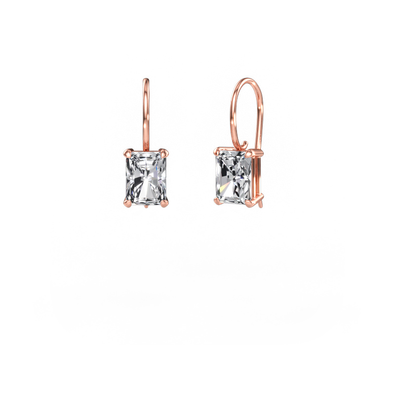 Immagine di Orecchini pendenti Cleo RAD 585 oro rosa Diamante 3.50 crt