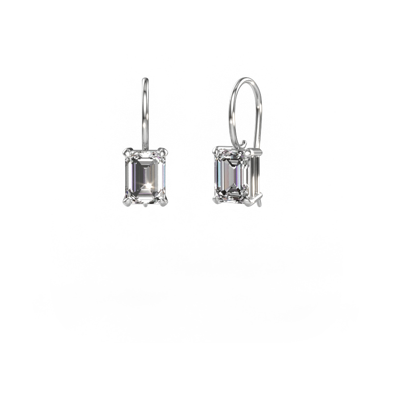 Image of Drop earrings Cleo EME 585 white gold Lab grown diamond 3.50 crt