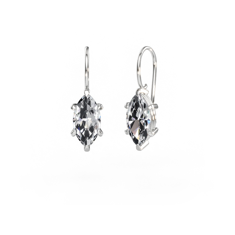 Immagine di Orecchini pendenti Cleo MRQ 585 oro bianco Diamante 5.00 crt