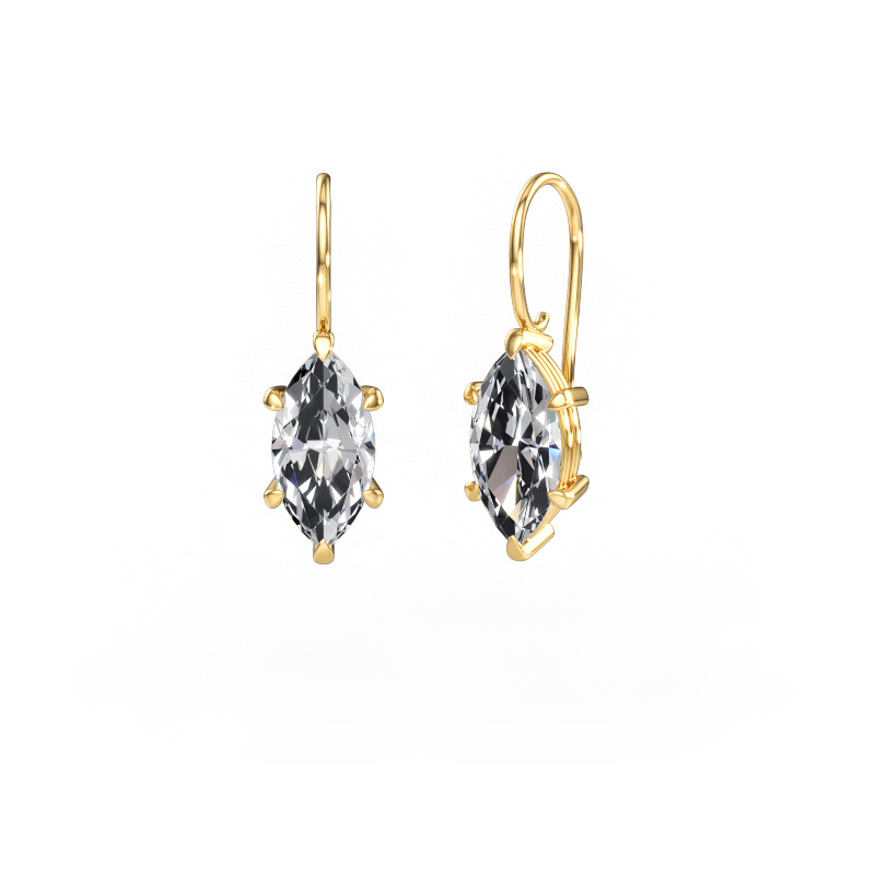 Immagine di Orecchini pendenti Cleo MRQ 585 oro Diamante lab grown 5.00 crt