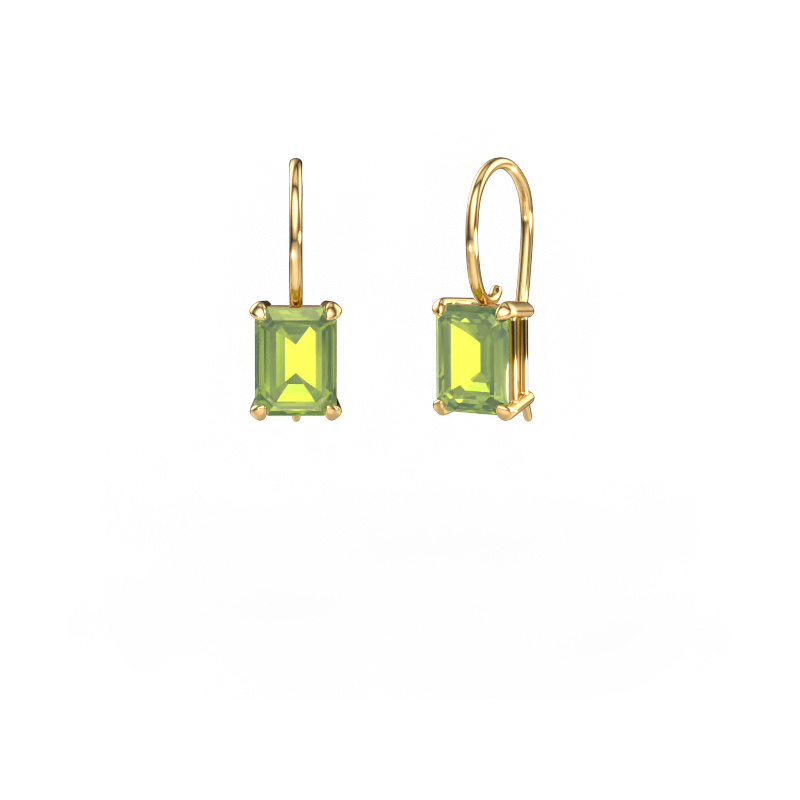 Image of Drop earrings Cleo EME 585 gold Peridot 8x6 mm