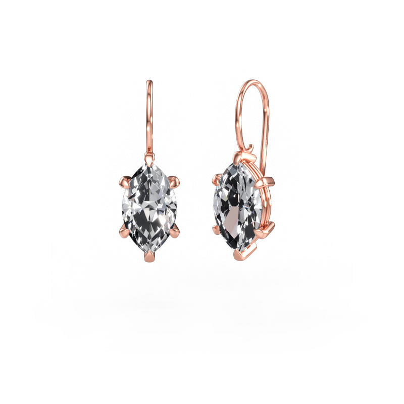 Immagine di Orecchini pendenti Cleo MRQ 585 oro rosa Diamante lab grown 6.00 crt