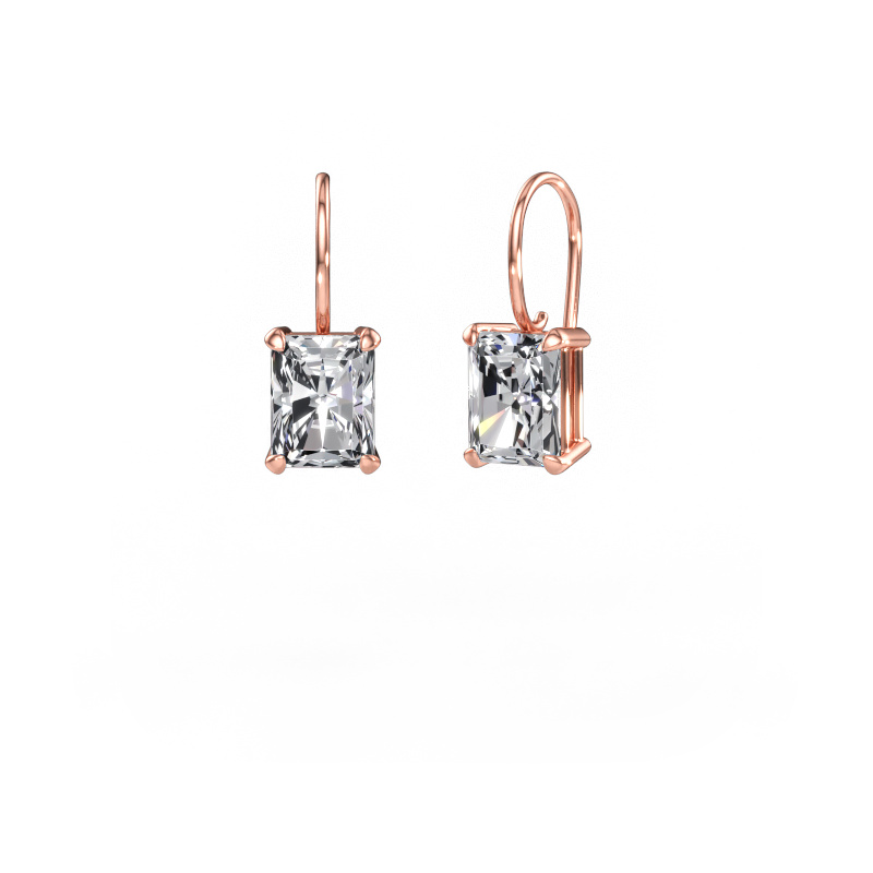 Immagine di Orecchini pendenti Cleo RAD 585 oro rosa Diamante lab grown 5.00 crt