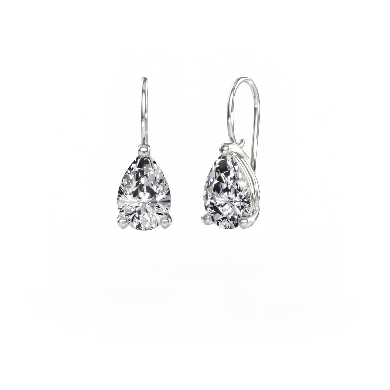 Immagine di Orecchini pendenti Cleo PER 585 oro bianco Diamante lab grown 6.00 crt