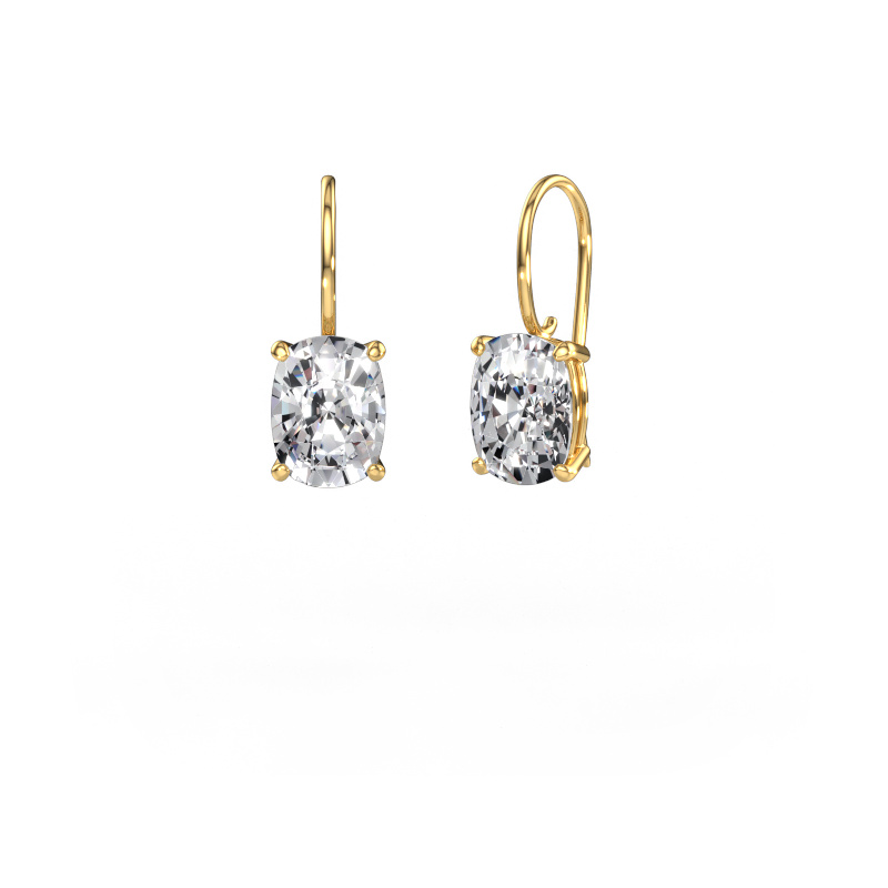 Image of Drop earrings Cleo CSH 585 gold Lab grown diamond 6.00 crt