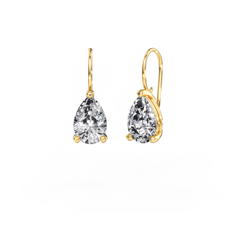 Image of Drop earrings Cleo PER 585 gold Diamond 6.00 crt