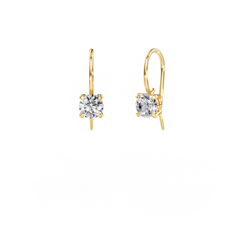 Immagine di Orecchini pendenti Cleo RND 585 oro Diamante 1.40 crt