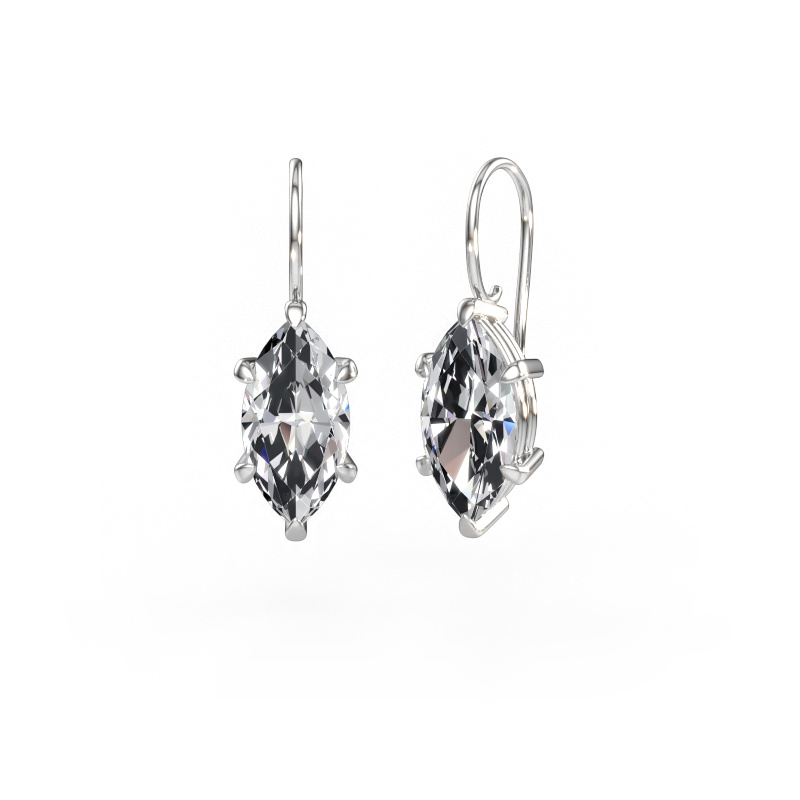 Immagine di Orecchini pendenti Cleo MRQ 585 oro bianco Diamante lab grown 7.72 crt