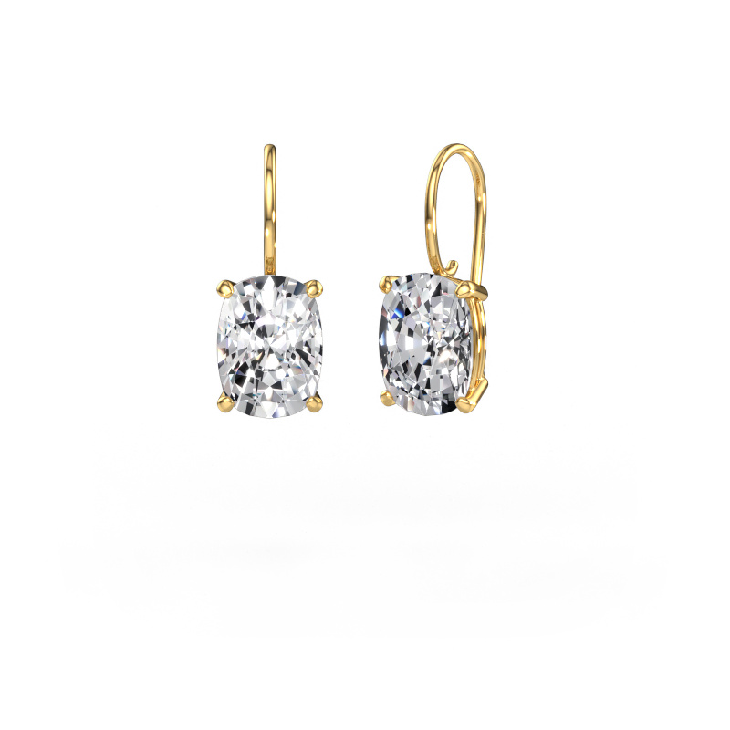 Image of Drop earrings Cleo CSH 585 gold Lab grown diamond 9.00 crt