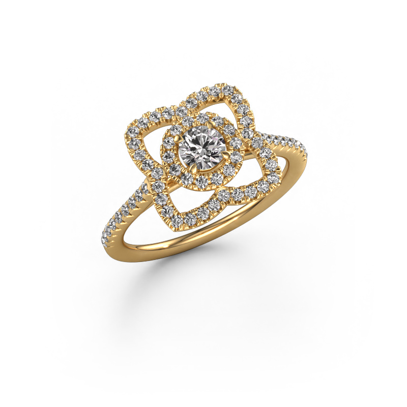 Image de Bague de fiançailles Cleopatra 585 or jaune Diamant 0.679 crt