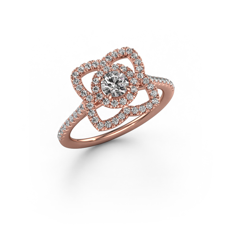 Bild von Verlobungsring Cleopatra 585 Roségold Diamant 0.729 crt