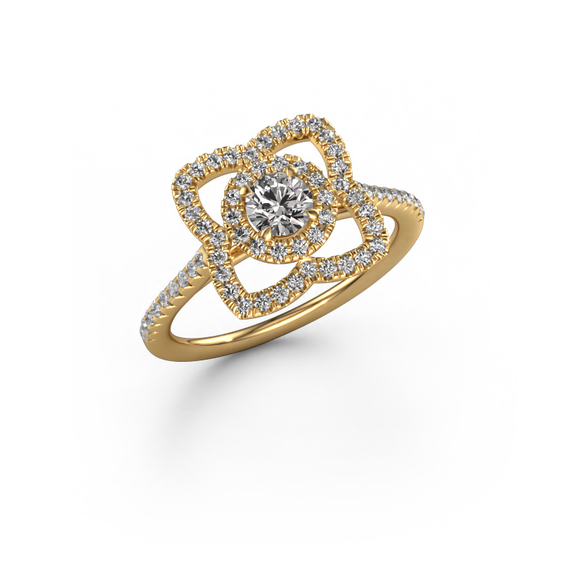 Afbeelding van Verlovingsring Cleopatra 585 goud Diamant 0.729 crt