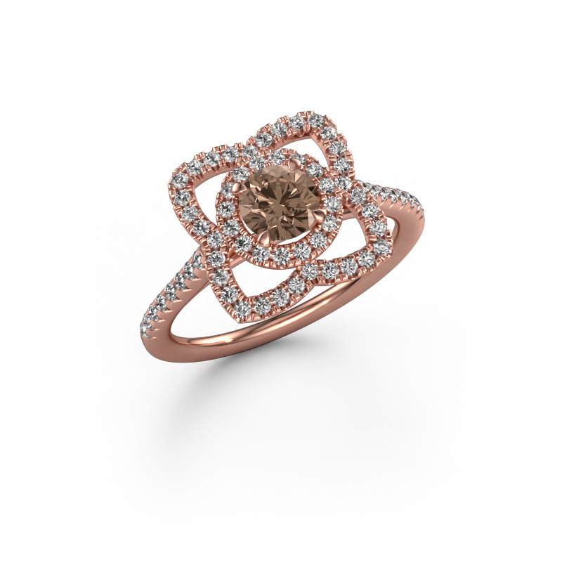 Bild von Verlobungsring Cleopatra 585 Roségold Braun Diamant 0.942 crt