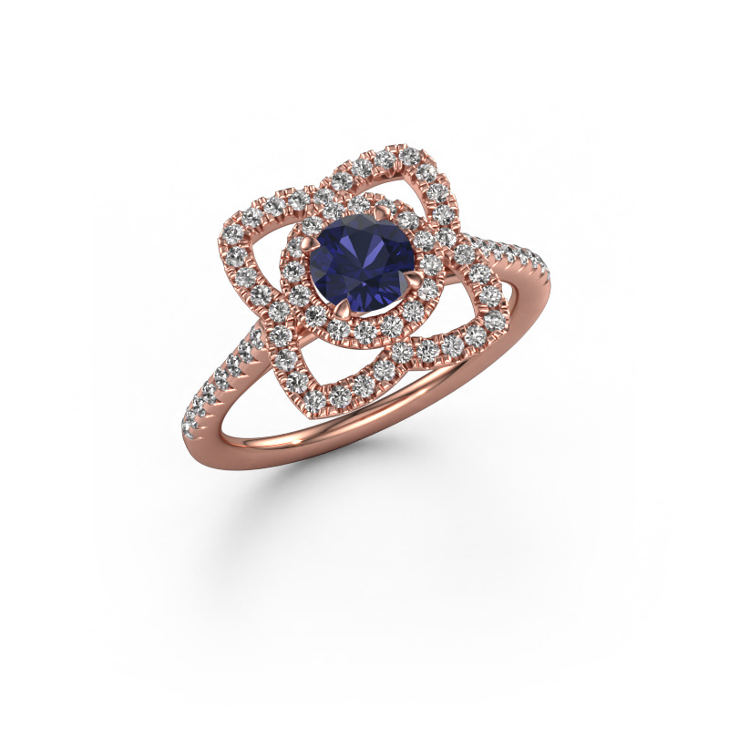Image of Engagement ring Cleopatra 585 rose gold Sapphire 5 mm