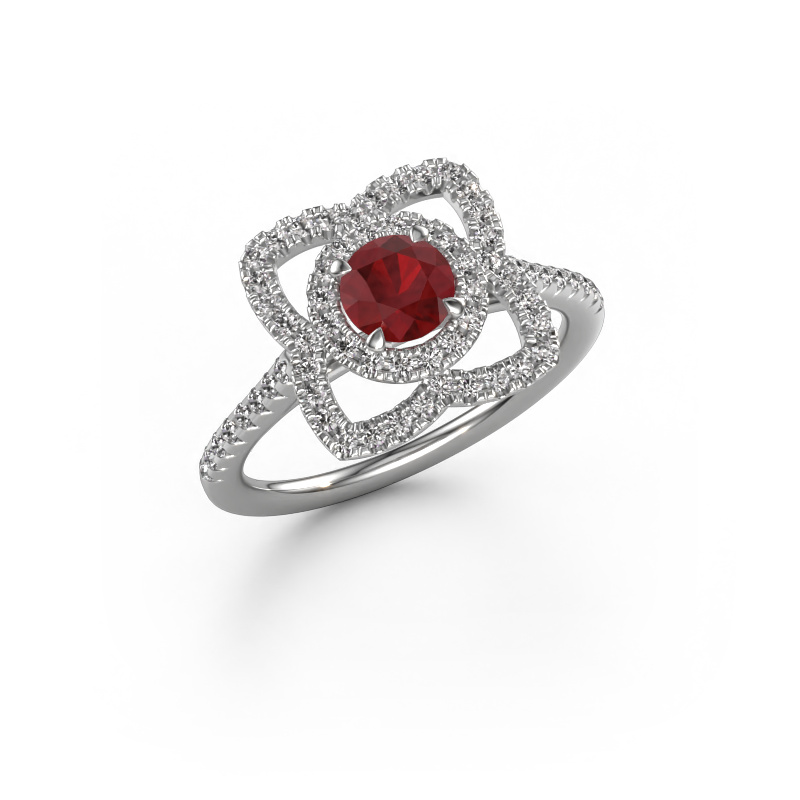 Image of Engagement ring Cleopatra 950 platinum Ruby 5 mm