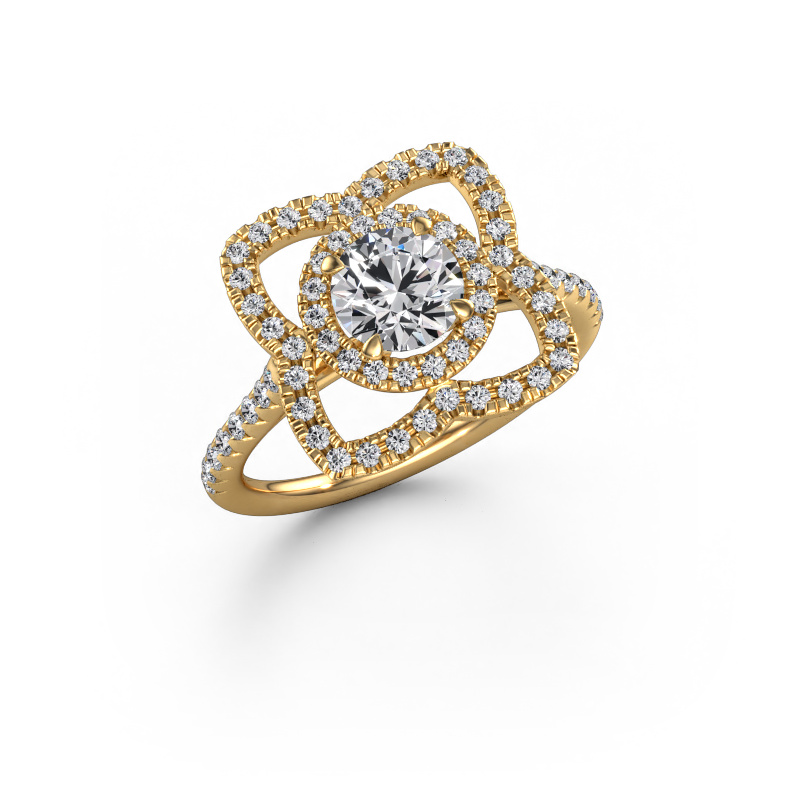 Image of Engagement ring Cleopatra 585 gold Lab grown diamond 1.195 crt