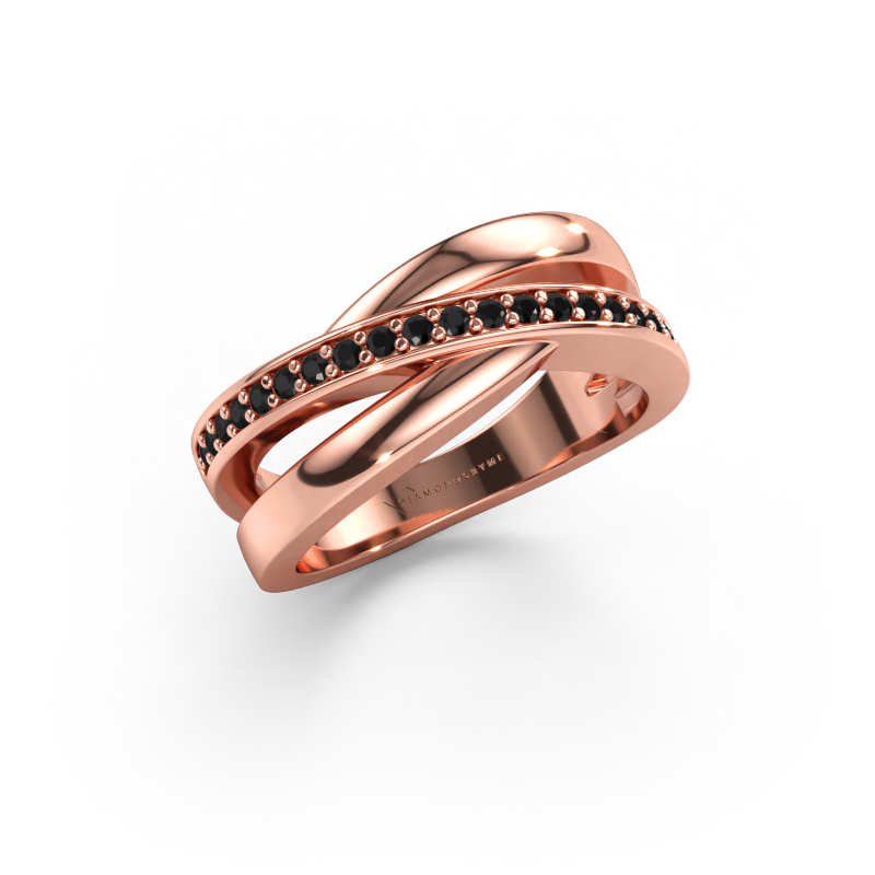 Bild av Ring Colette 585 roséguld Svart diamant 0.24 crt