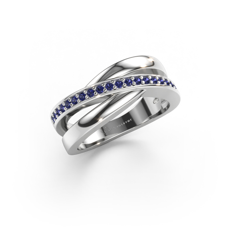 Immagine di Anello Colette 585 oro bianco Zaffiro 1.3 mm