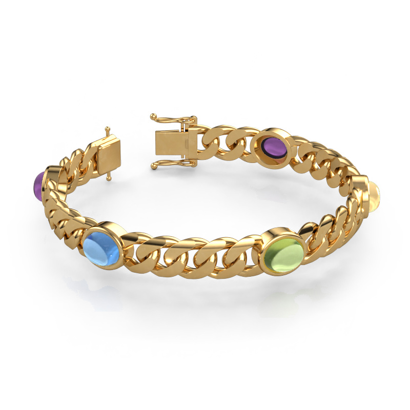 Image of Link bracelet Corinne 5 10mm Solid - 585 gold