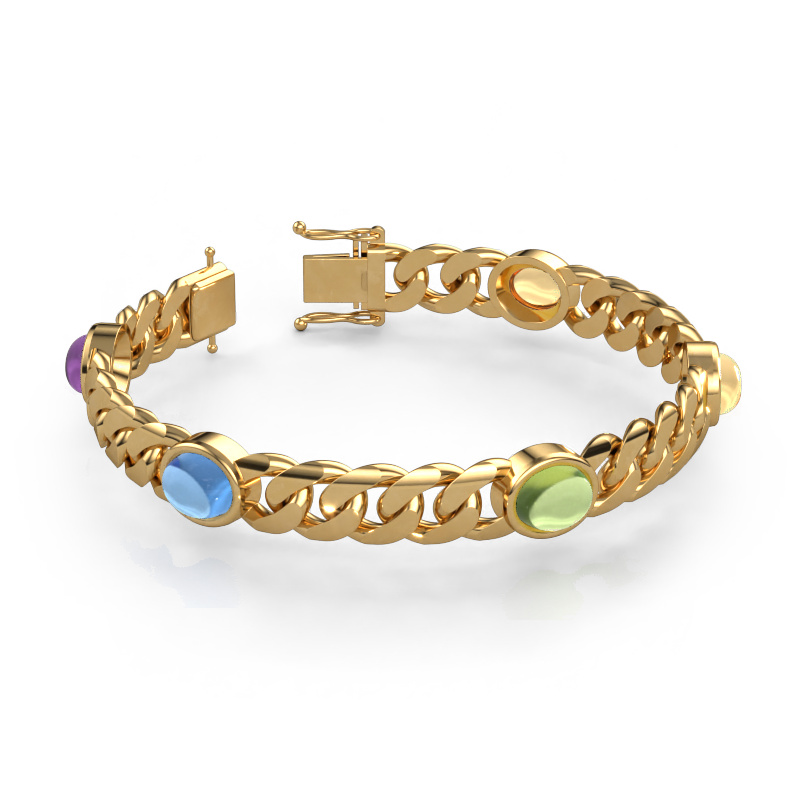 Bild von Gliederarmband Corinne 5 10mm Massiv - 585 Gold