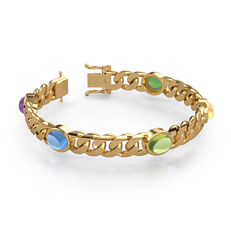 Image de Bracelet maillons Corinne 5 10mm Lourd - 585 or jaune