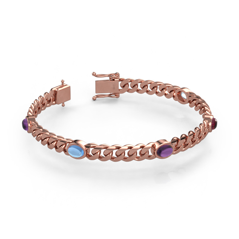 Bild von Gliederarmband Corinne 5 7mm Massiv - 585 Roségold