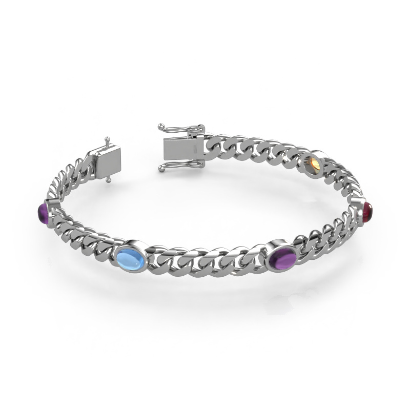 Image of Link bracelet Corinne 5 7mm Solid - 585 white gold