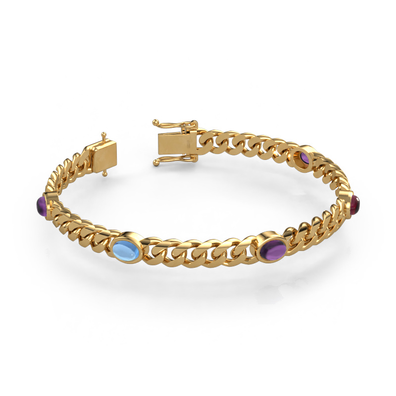 Bild von Gliederarmband Corinne 5 7mm Massiv - 585 Gold