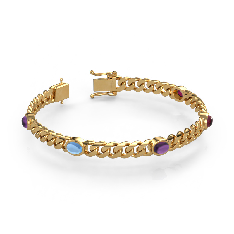 Bild von Gliederarmband Corinne 5 7mm Massiv - 585 Gold