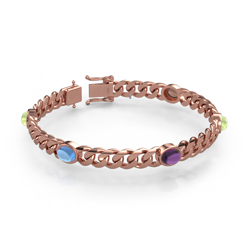 Bild von Gliederarmband Corinne 5 8mm Massiv - 585 Roségold