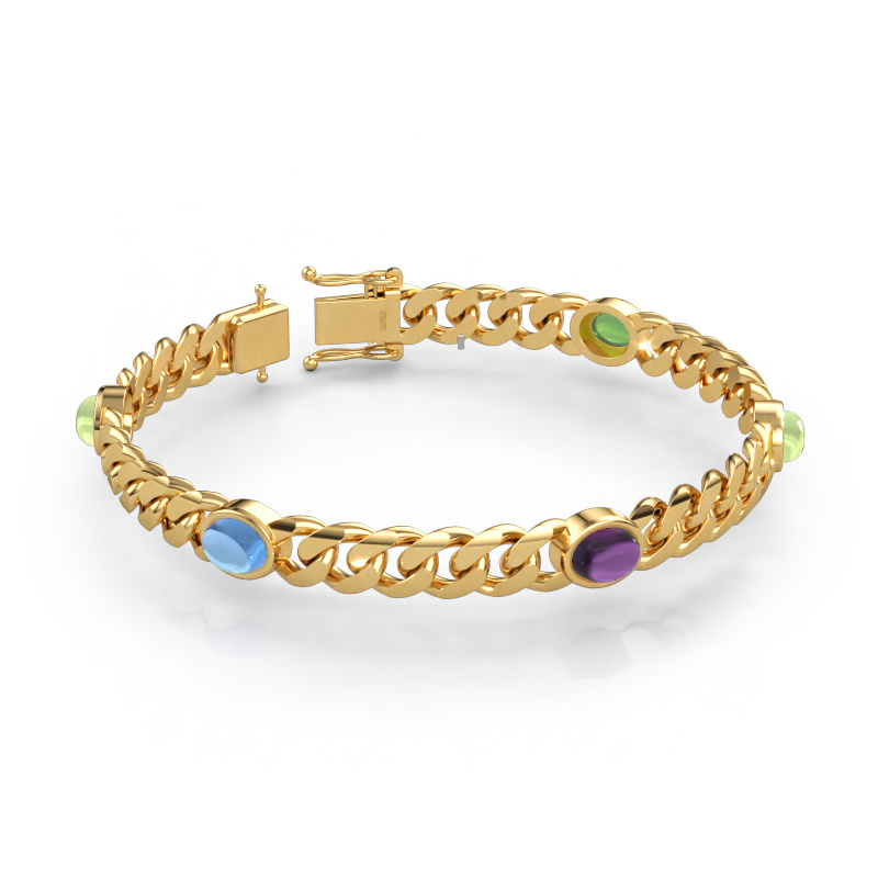 Bild von Gliederarmband Corinne 5 8mm Massiv - 585 Gold
