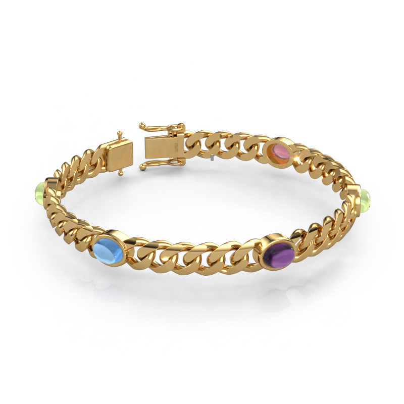 Image of Link bracelet Corinne 5 8mm Solid - 585 gold